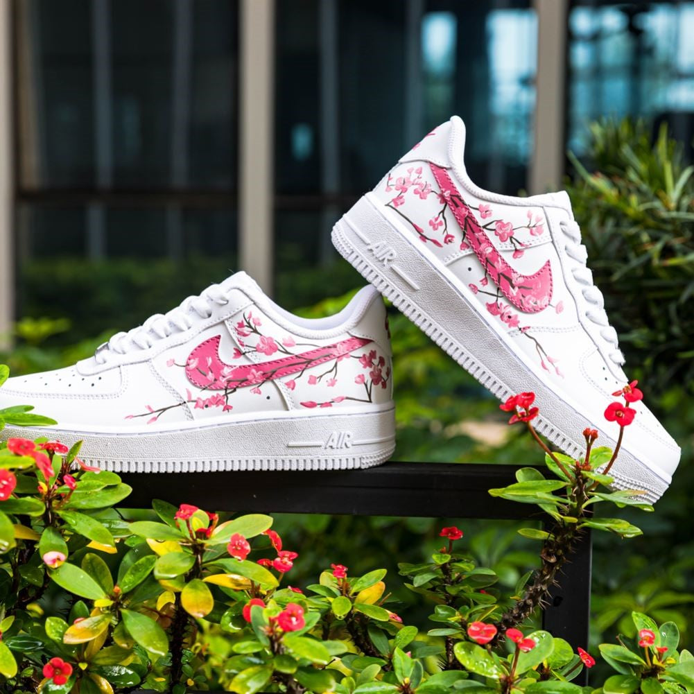 Pink Flowers Custom Air Force 1