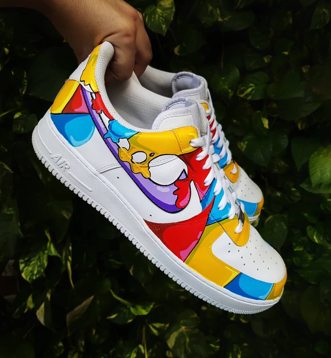 Red Blue White Orange Custom Air Force 1