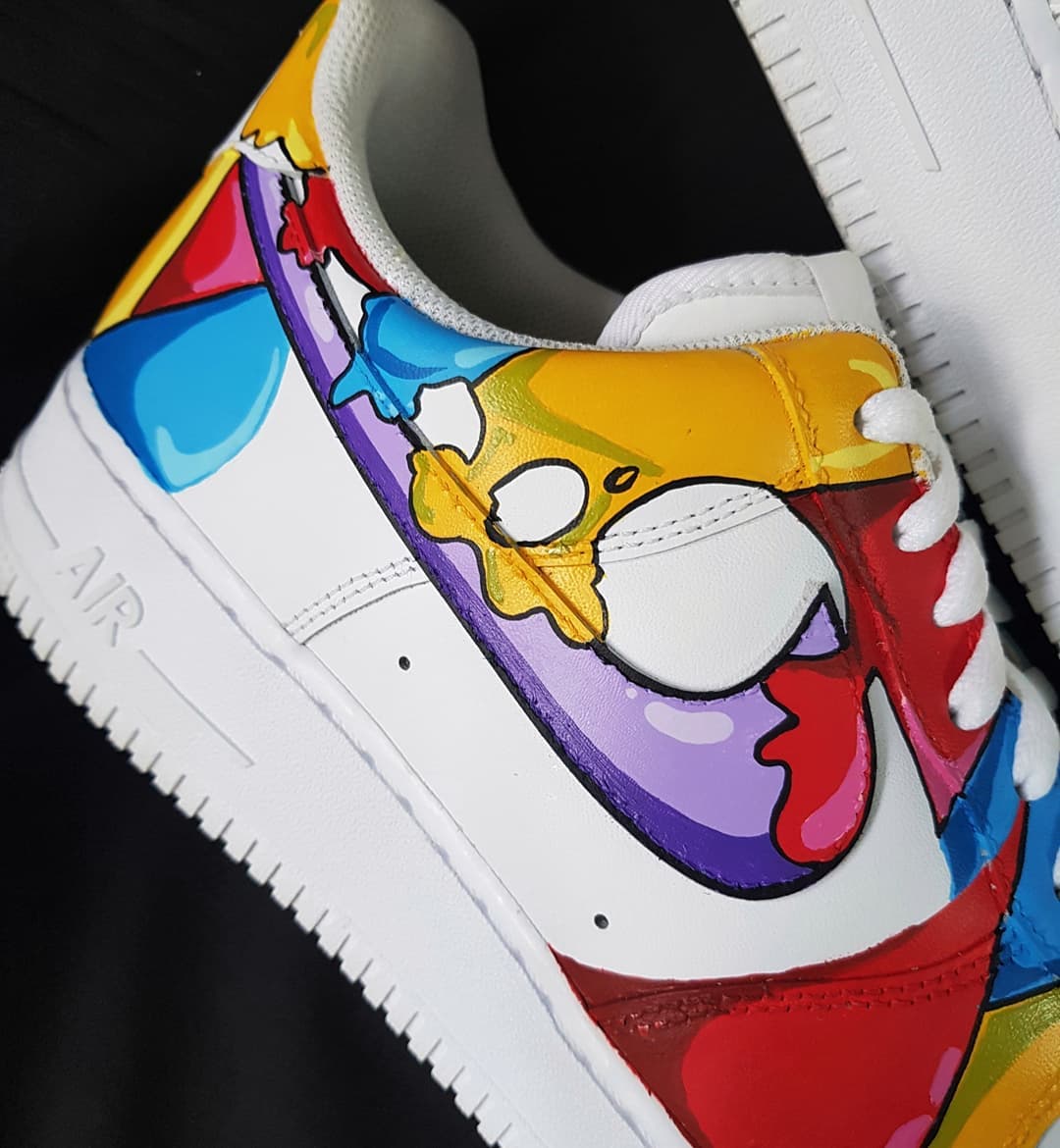 Red Blue White Orange Custom Air Force 1