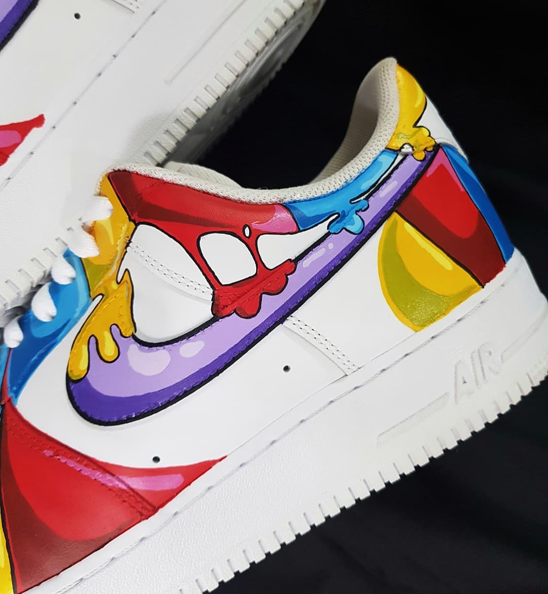 Red Blue White Orange Custom Air Force 1