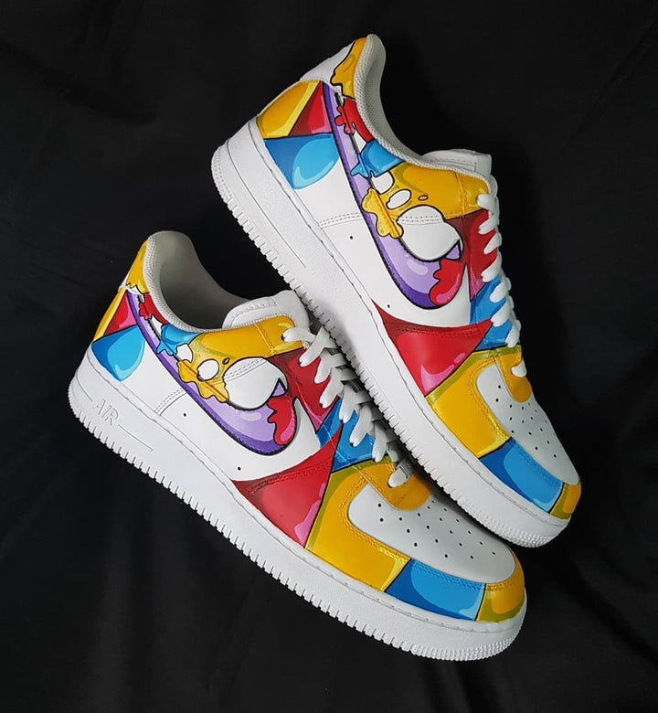 Red Blue White Orange Custom Air Force 1