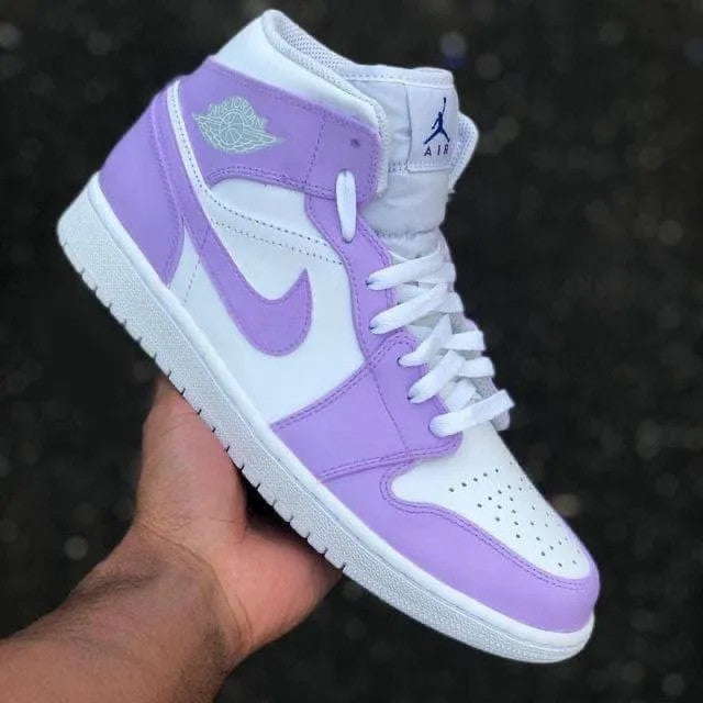 Custom Air Jordan 1 White Purple Low