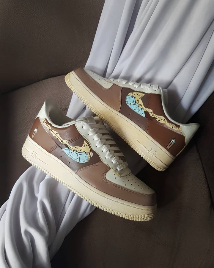 Khaki Brown Blue Custom Air Force 1