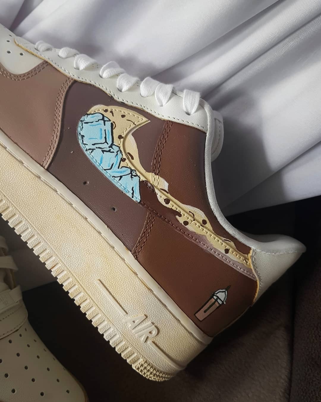 Khaki Brown Blue Custom Air Force 1