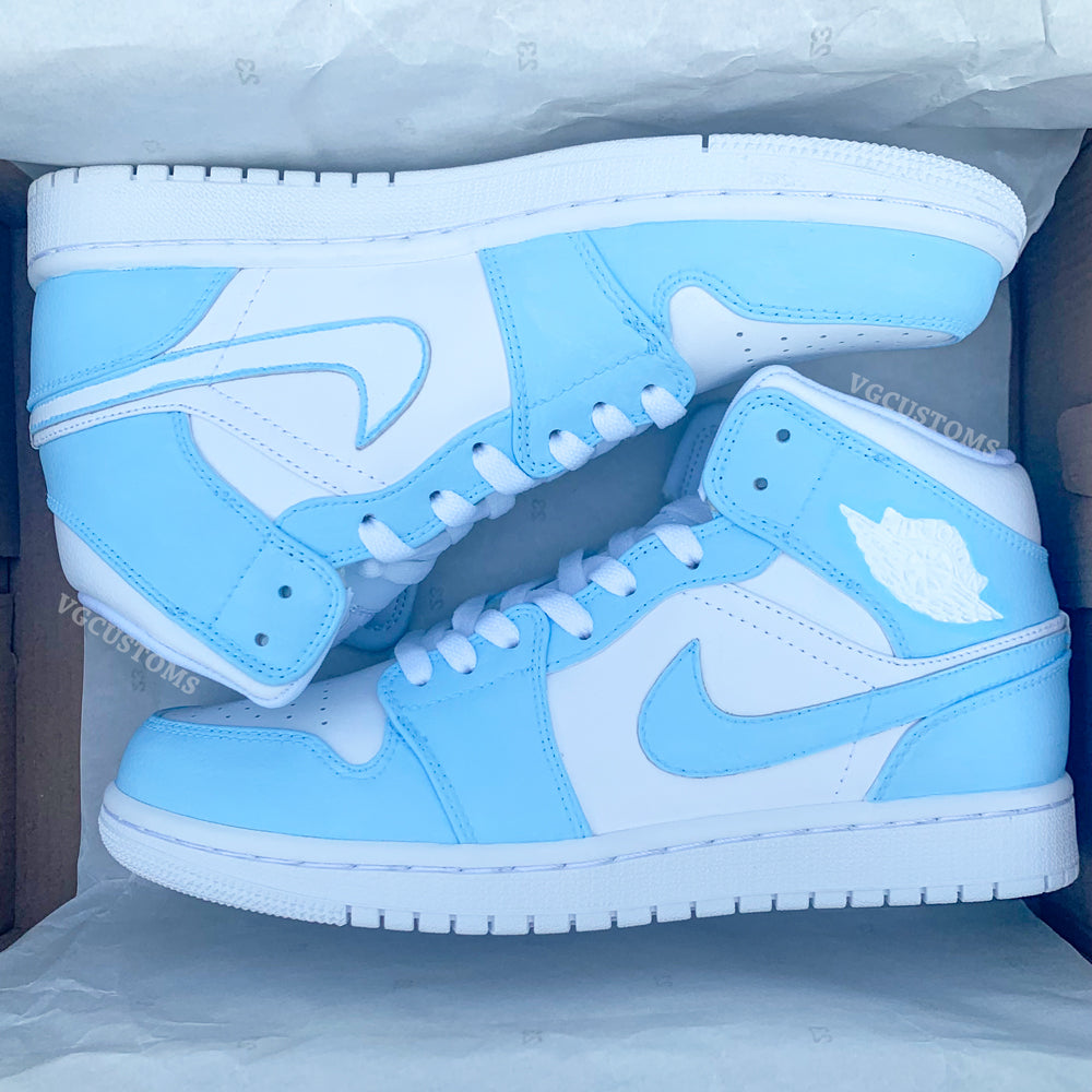 Custom Air Jordan 1 Blue White High