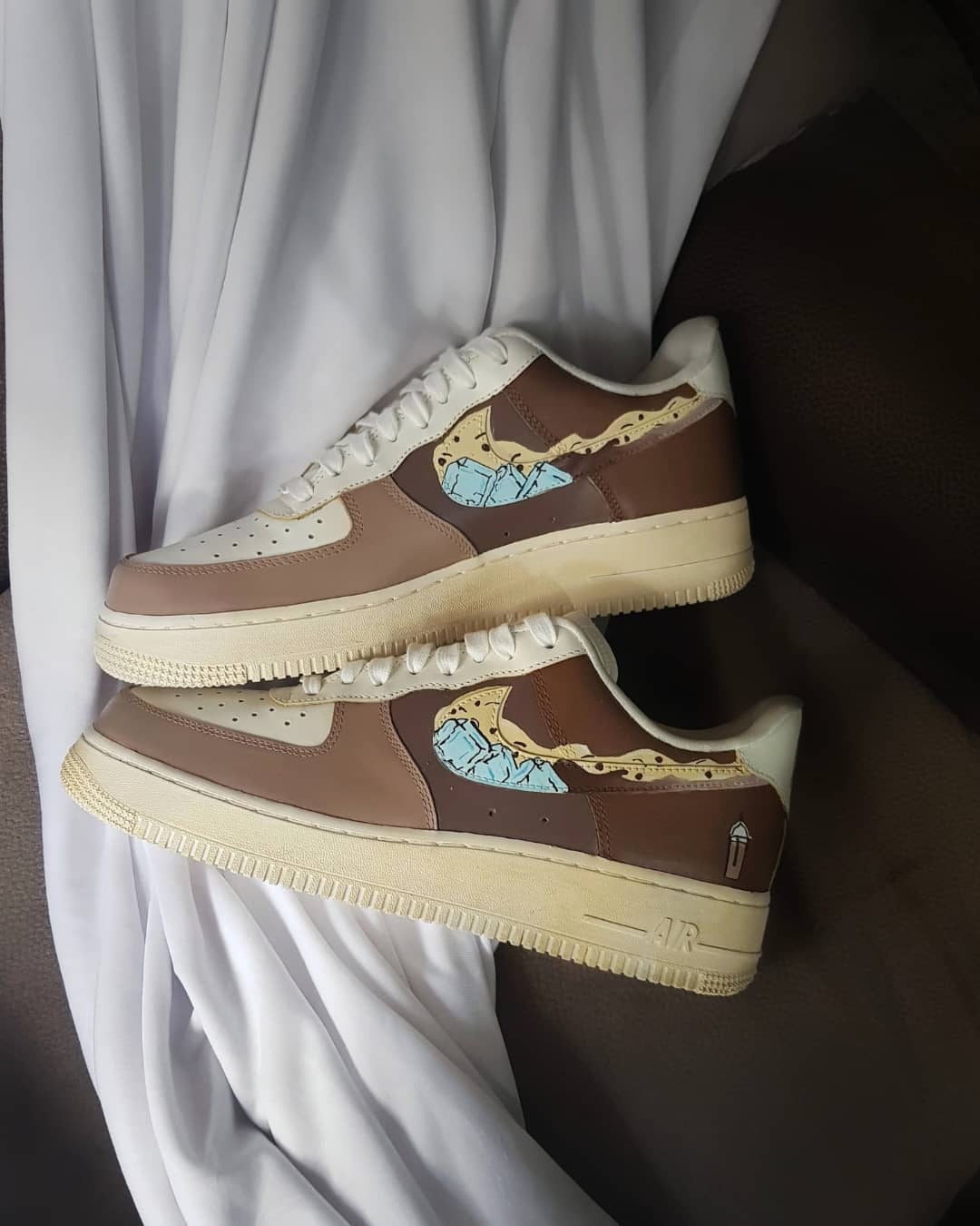 Khaki Brown Blue Custom Air Force 1