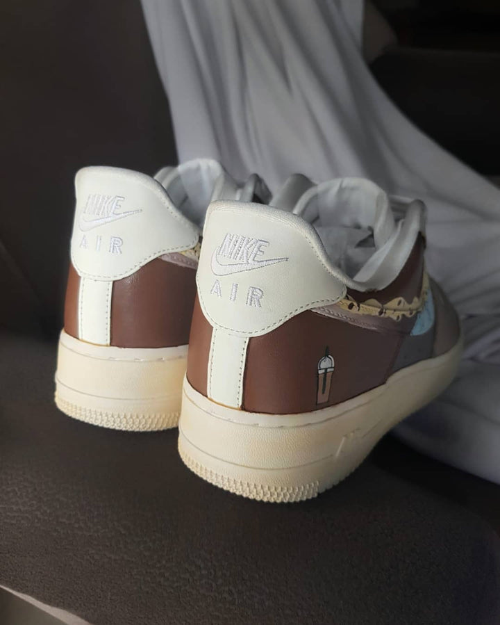 Khaki Brown Blue Custom Air Force 1