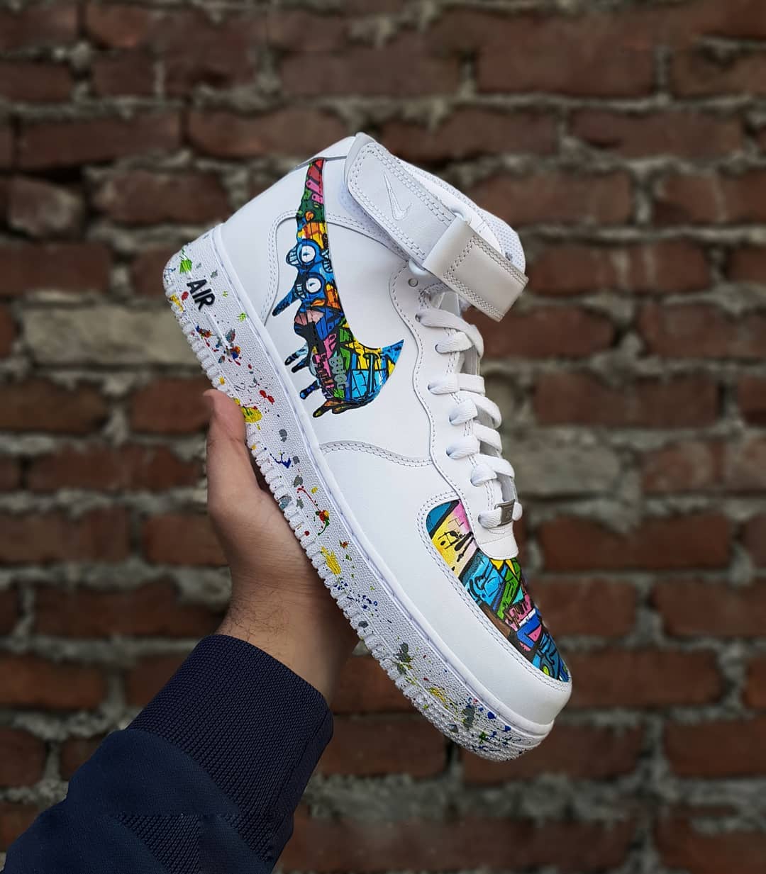 Graffiti Splicing Dripping Swoosh Custom Air Force 1