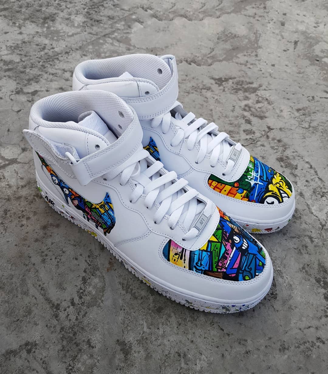 Graffiti Splicing Dripping Swoosh Custom Air Force 1