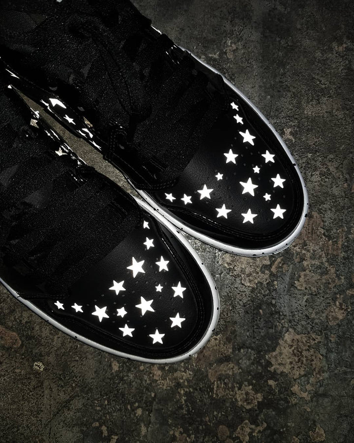 Star White Black Custom Air Force 1