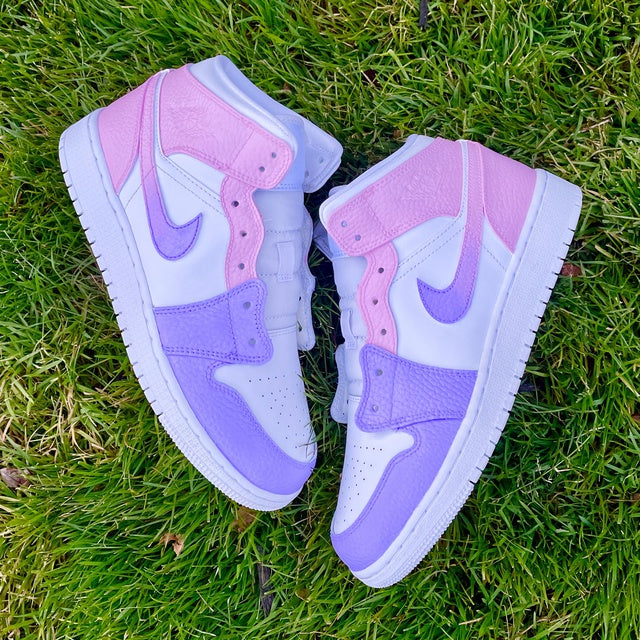 Custom Air Jordan 1 Pink Purple Gradient