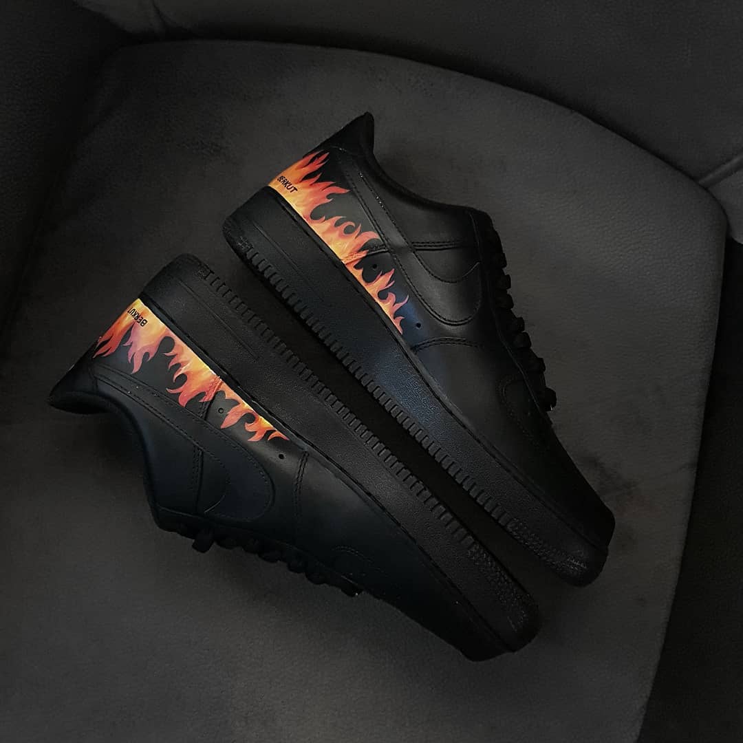 Fire Phoenix Battleship Black Orange Custom Air Force 1