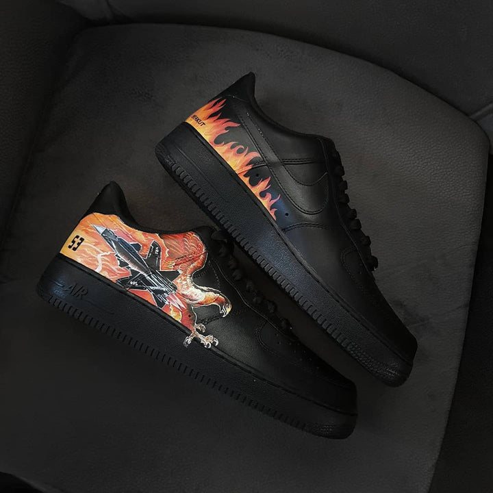 Fire Phoenix Battleship Black Orange Custom Air Force 1