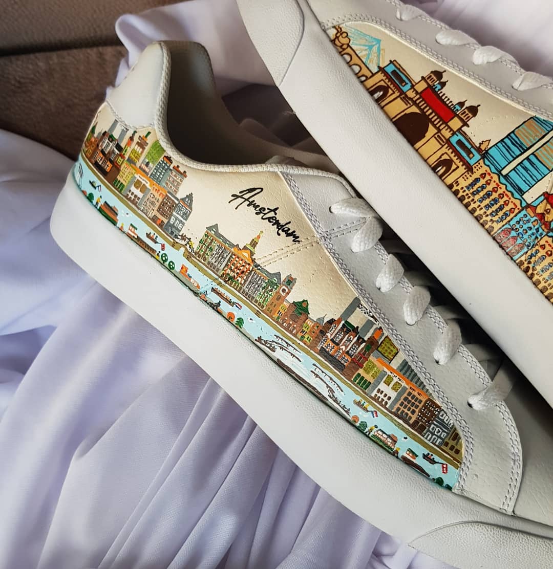 Classical  River Street Castle Colorful Custom Sneaker