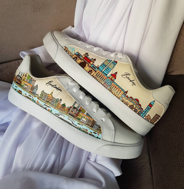 Classical  River Street Castle Colorful Custom Sneaker