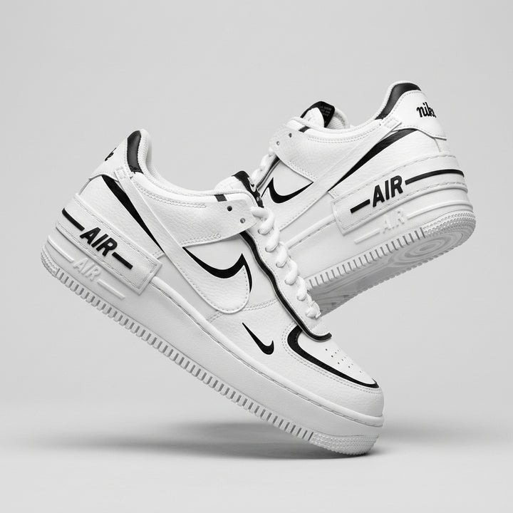 Hand Painted Black White Custom Air Force 1 Sneakers