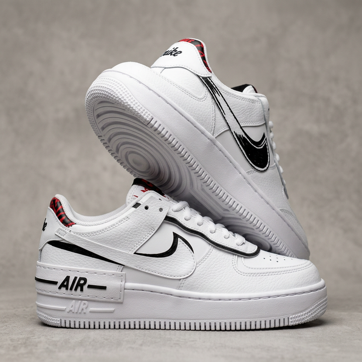 Hand Painted Black White Custom Air Force 1 Sneakers