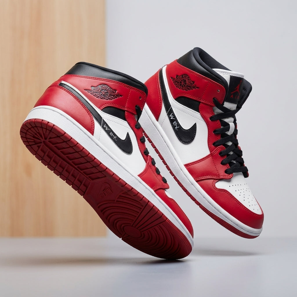 Hand Painted Custom Red Air Jordan 1 Sneakers