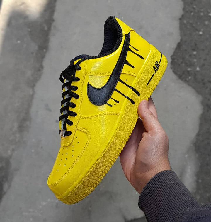 Black Yellow Custom Air Force 1