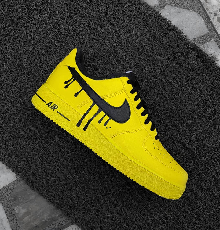 Black Yellow Custom Air Force 1