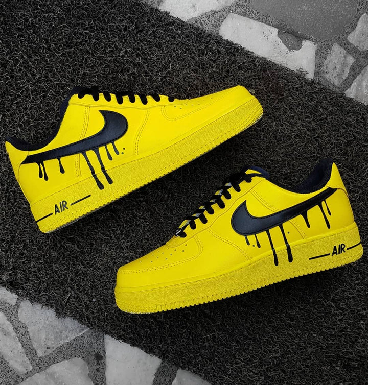 Black Yellow Custom Air Force 1