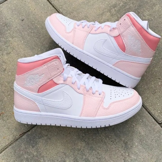 Custom Air Jordan 1 White Pink High