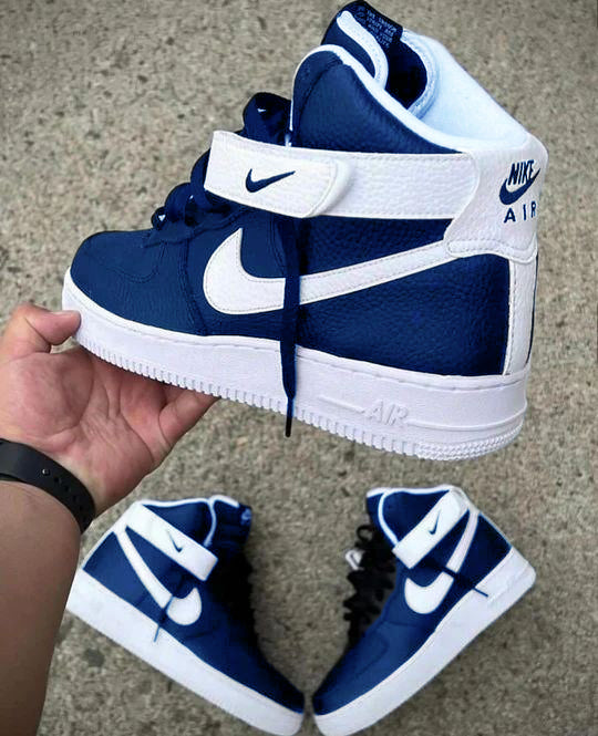 Custom Air Force 1 Blue White High