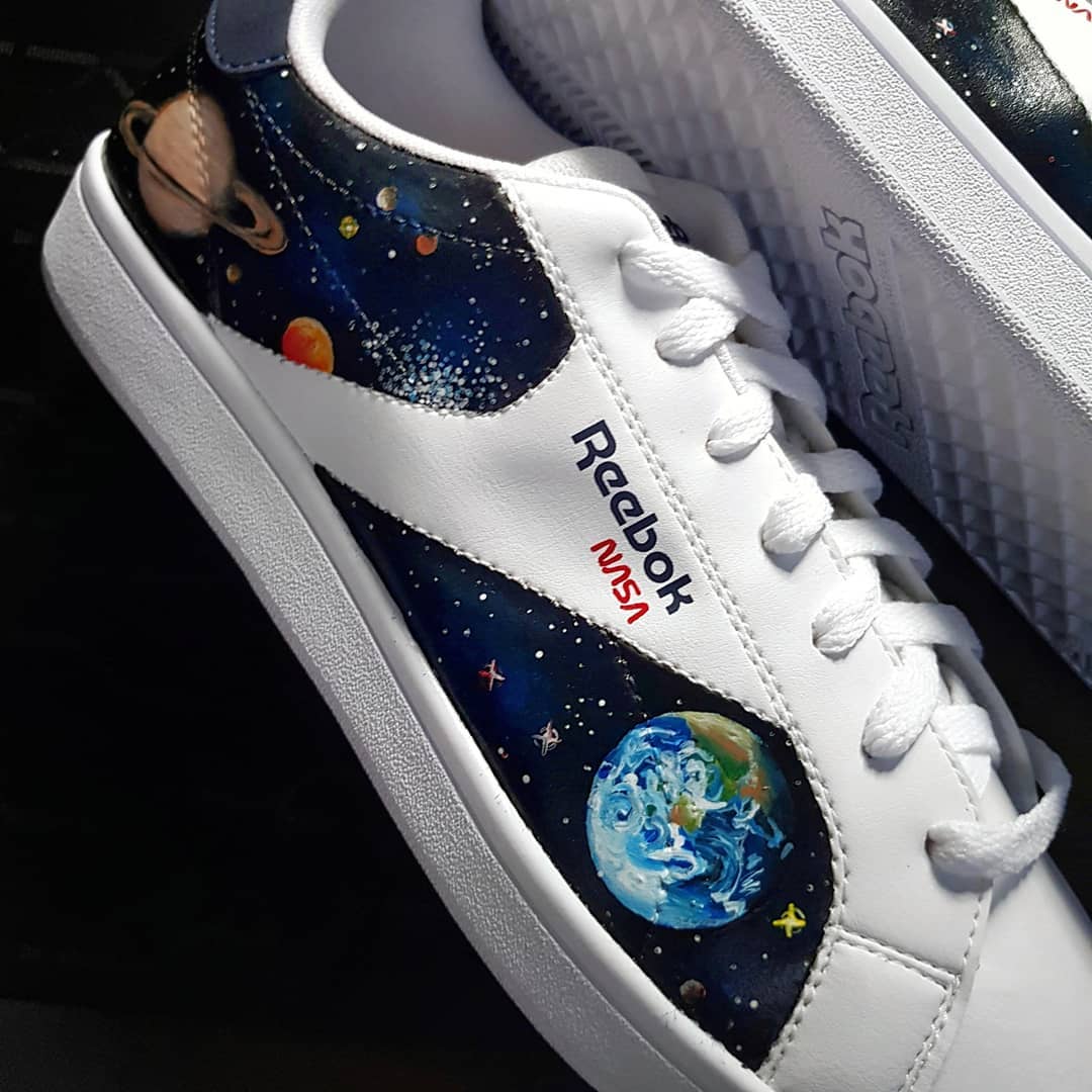 Galaxy Earth Mars Custom Sneaker