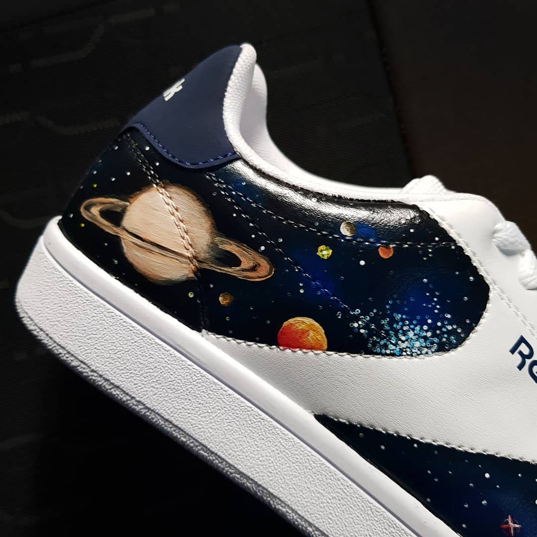 Galaxy Earth Mars Custom Sneaker