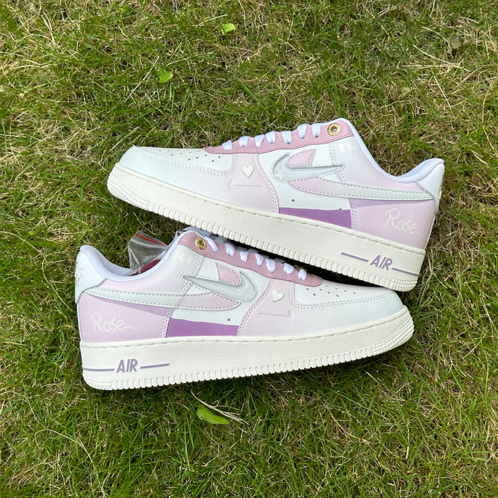 Custom Air Force 1 Pink Heart