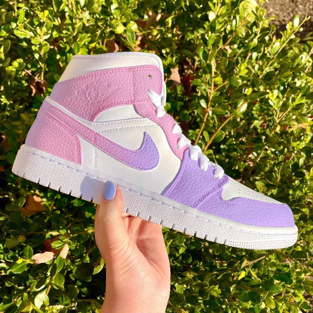 Custom Air Jordan 1 Pink Purple Gradient