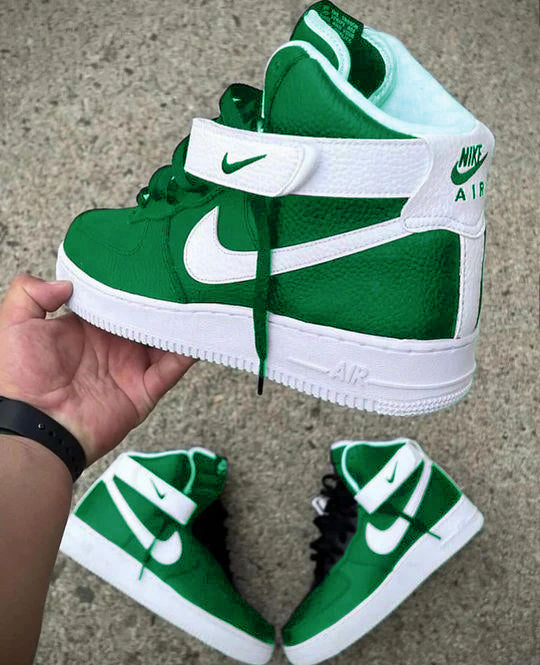 Custom Air Force 1 Green White High