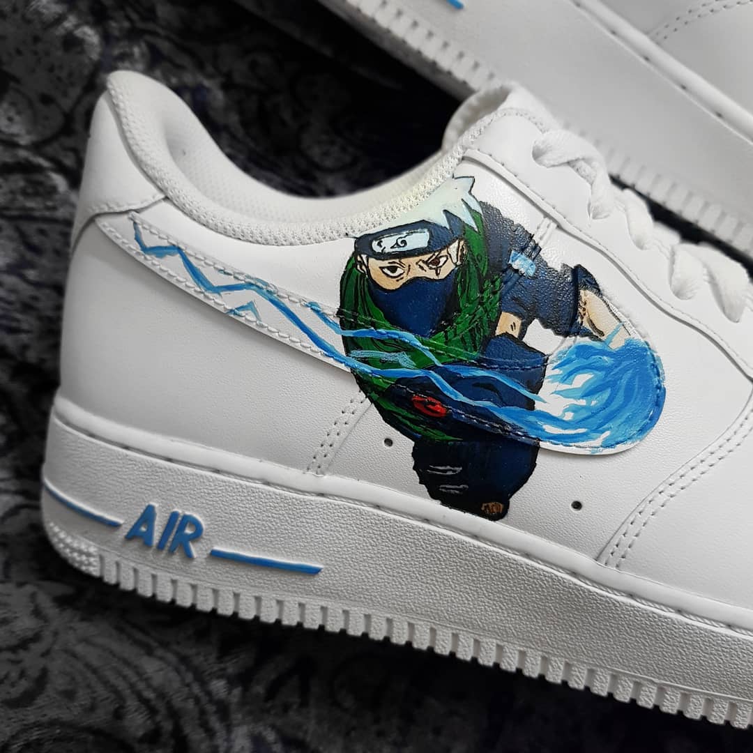 Cartoon Role Black Blue Custom Air Force 1