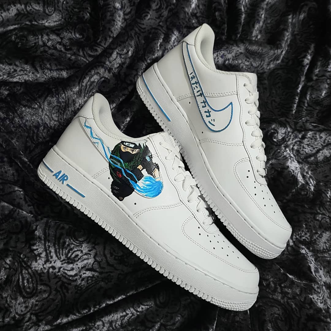 Cartoon Role Black Blue Custom Air Force 1