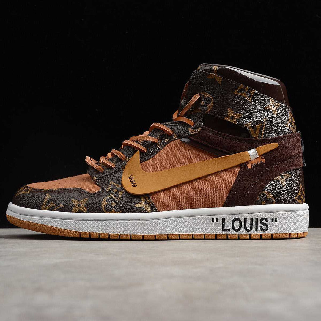 OFF-LOUIS LV Custom Air Jordan 1