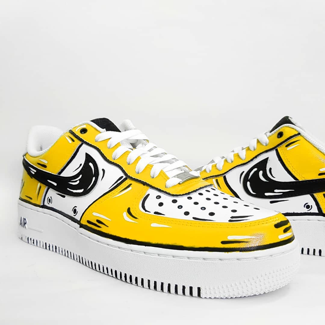 Yellow Black  Custom Air Force 1
