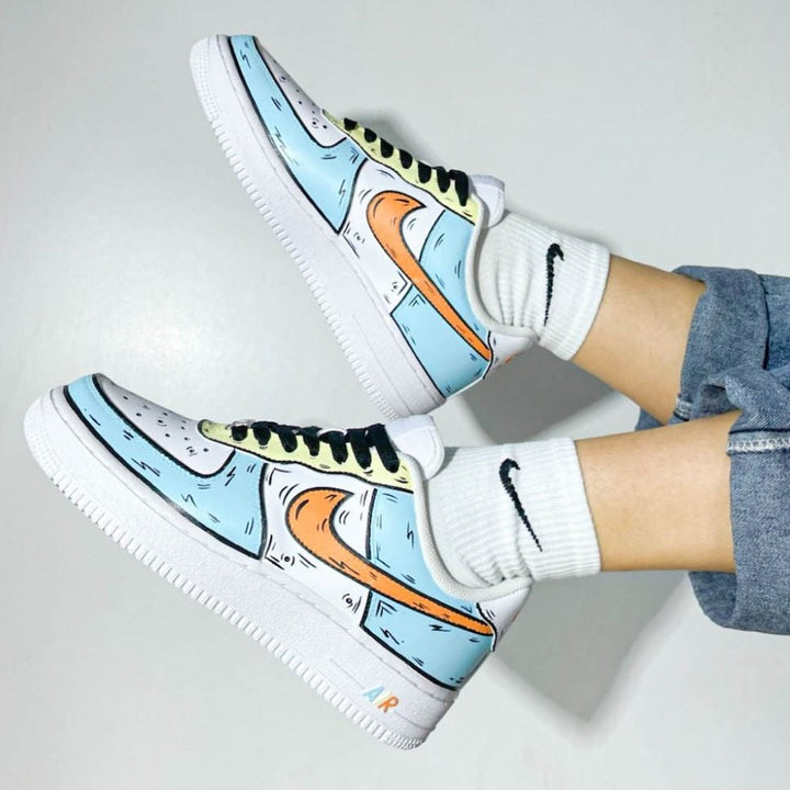 Tricolor Cartoon  Custom Air Force 1