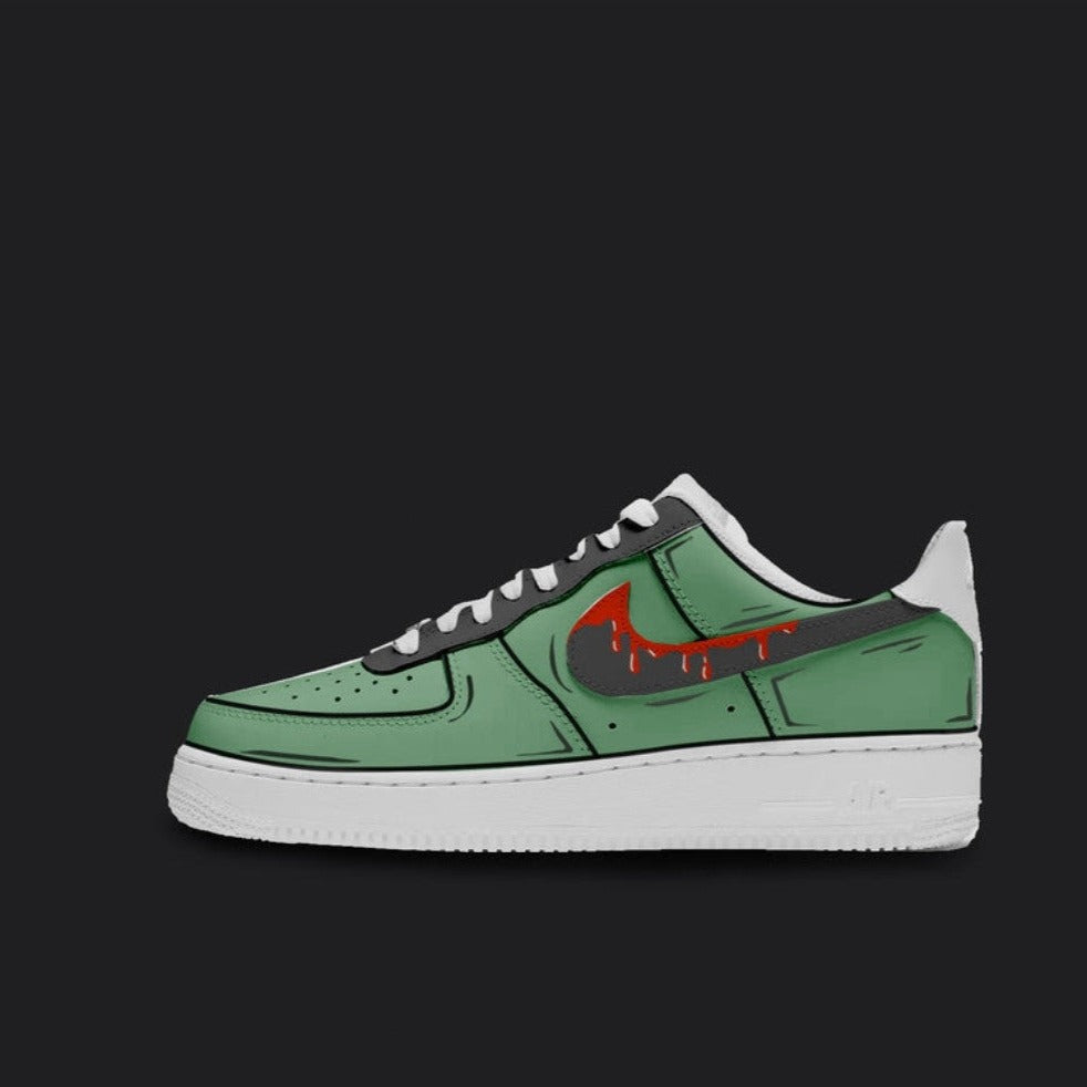 Cartoon Green Red Custom Air Force 1