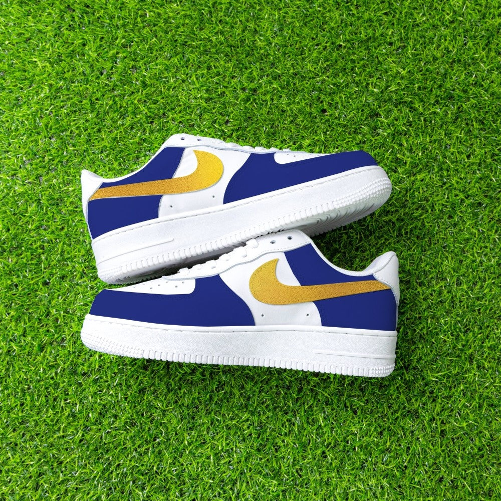 Air force 1 blue and yellow hot sale