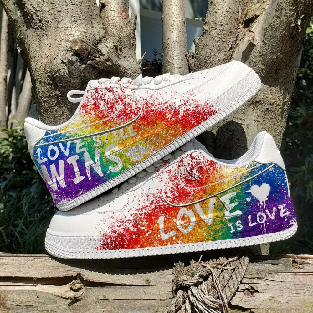 Colorful Rainbow Love Custom Air Force 1