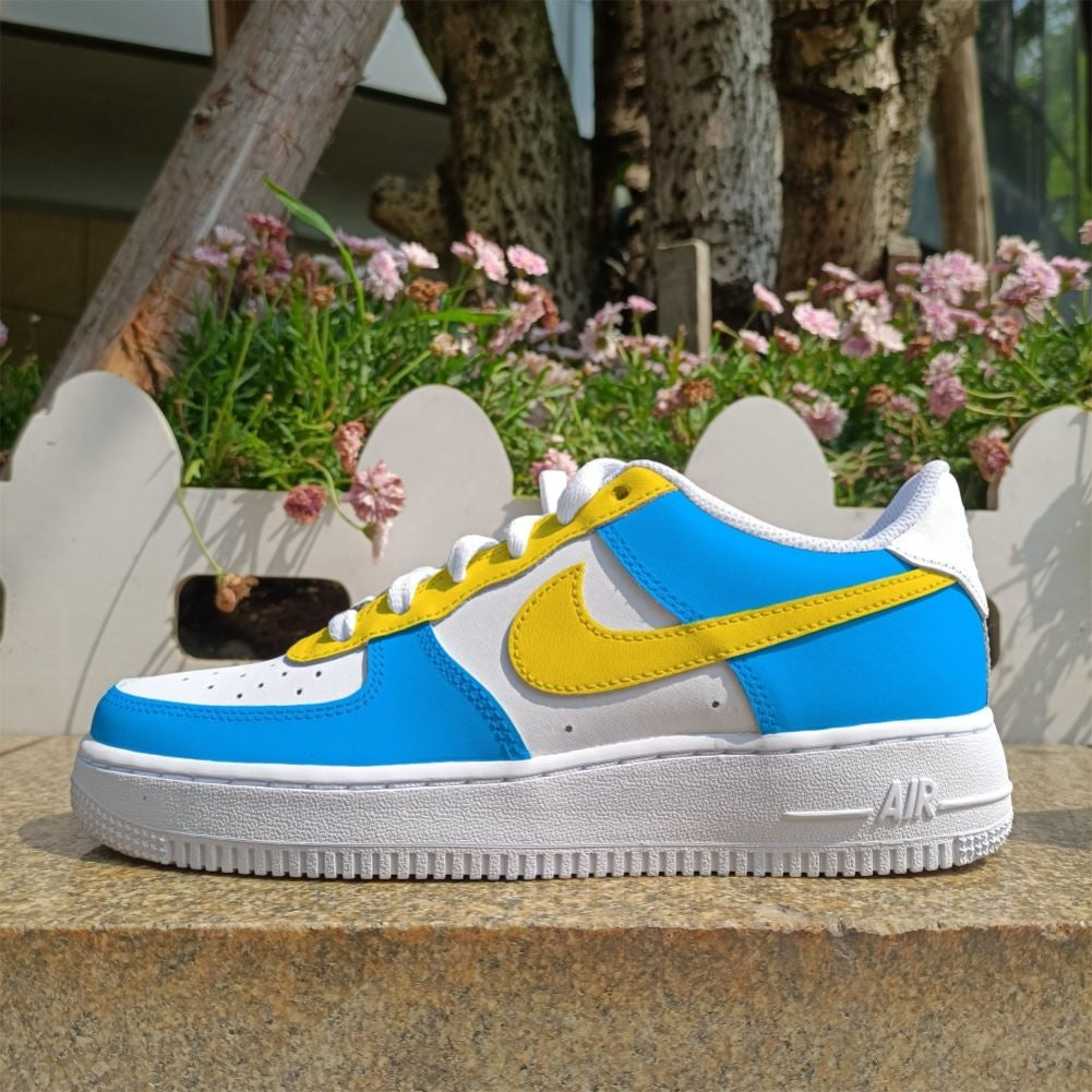 Smooth Blue Yellow Custom Air Force 1