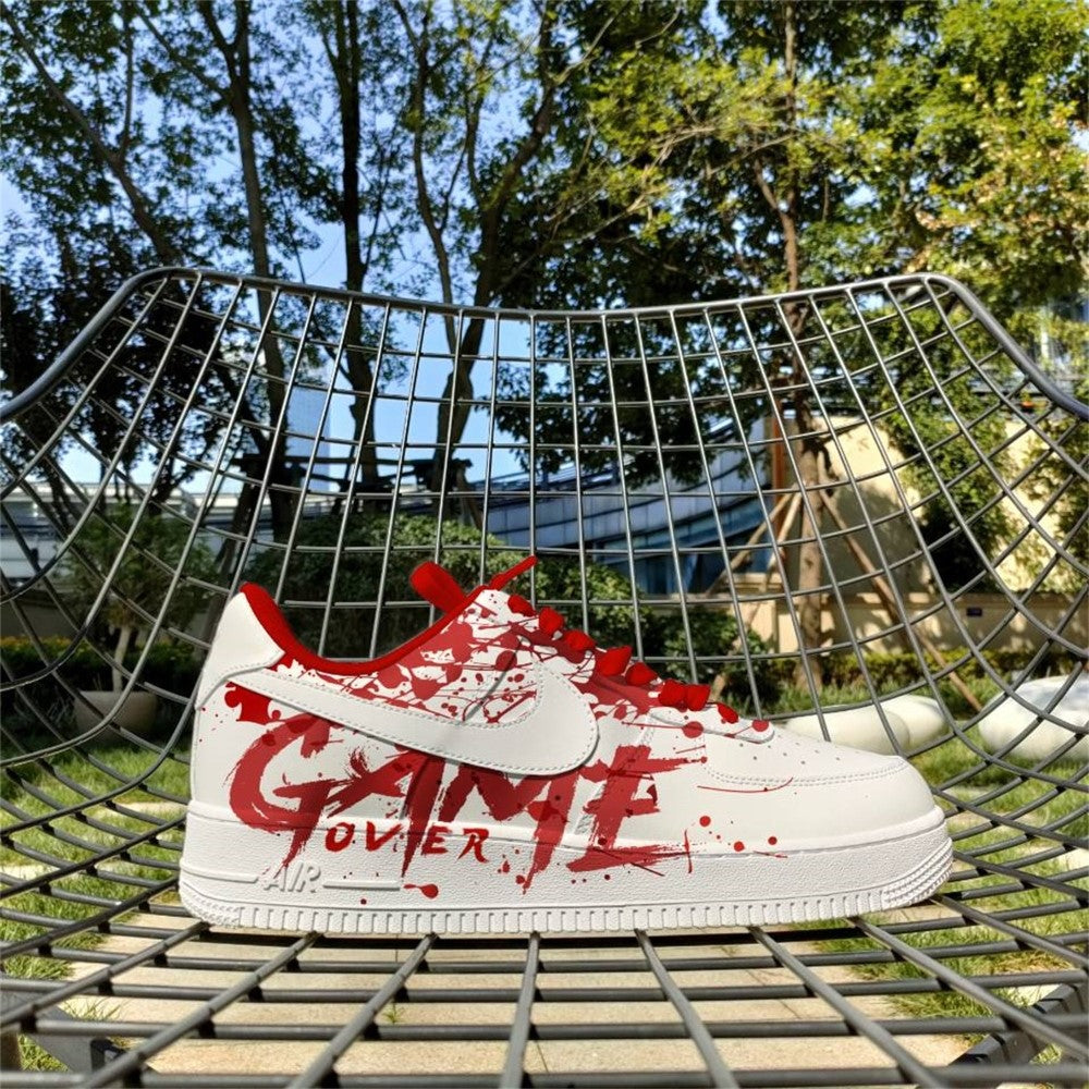 Blue Red Game Over Custom Air Force 1 XX CUSTOM
