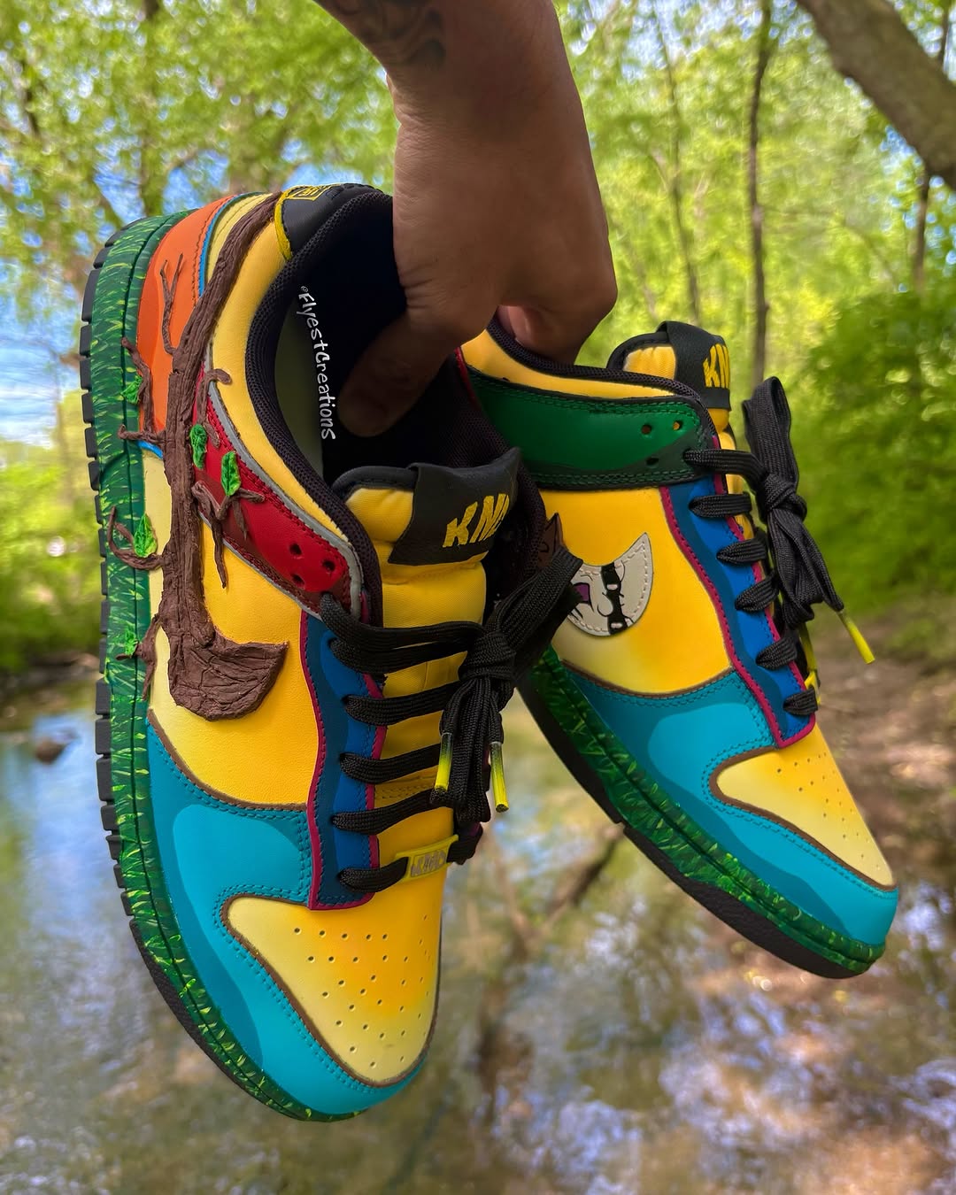 Hand Painted KND Themed Custom Dunk Sneakers