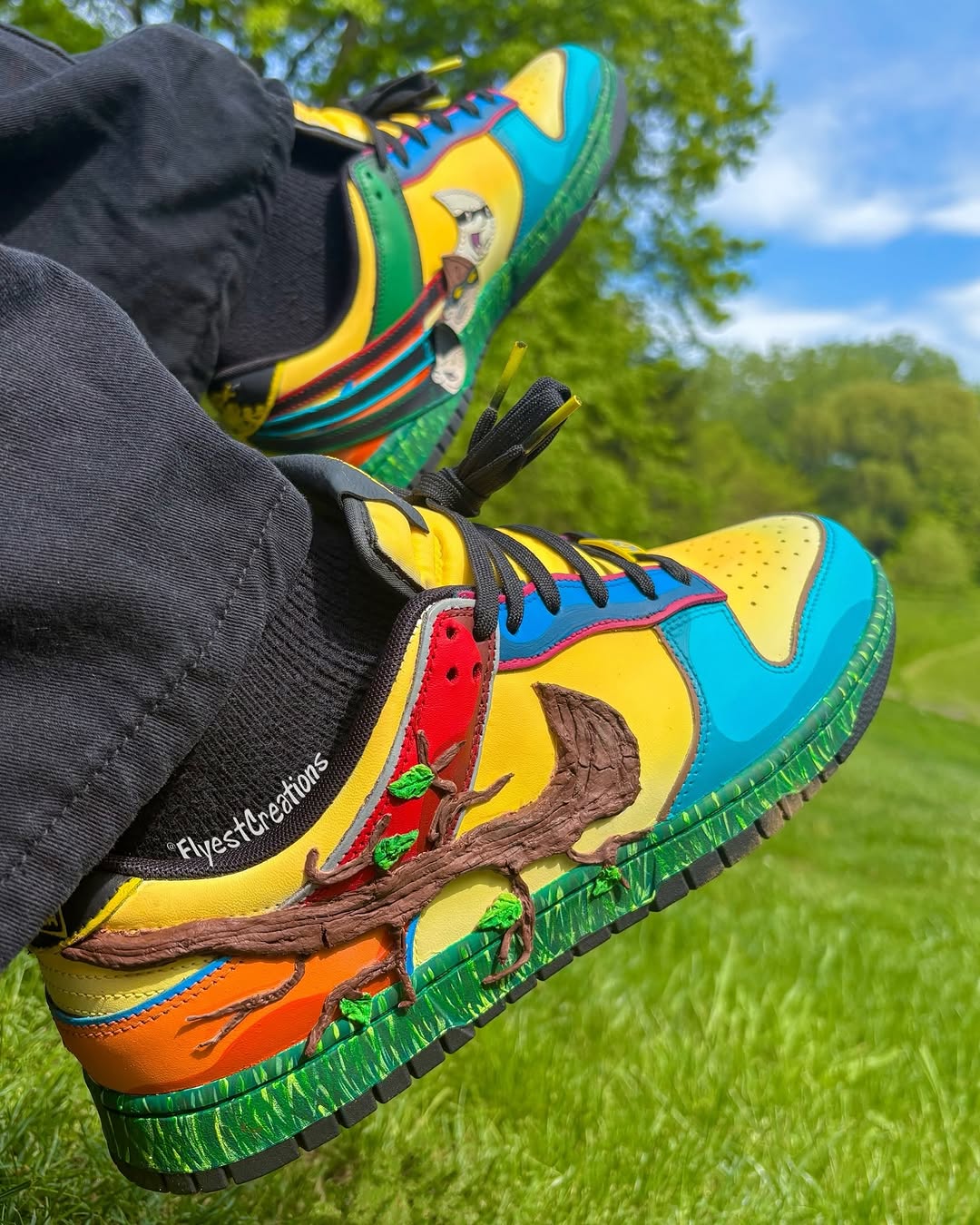 Hand Painted KND Themed Custom Dunk Sneakers