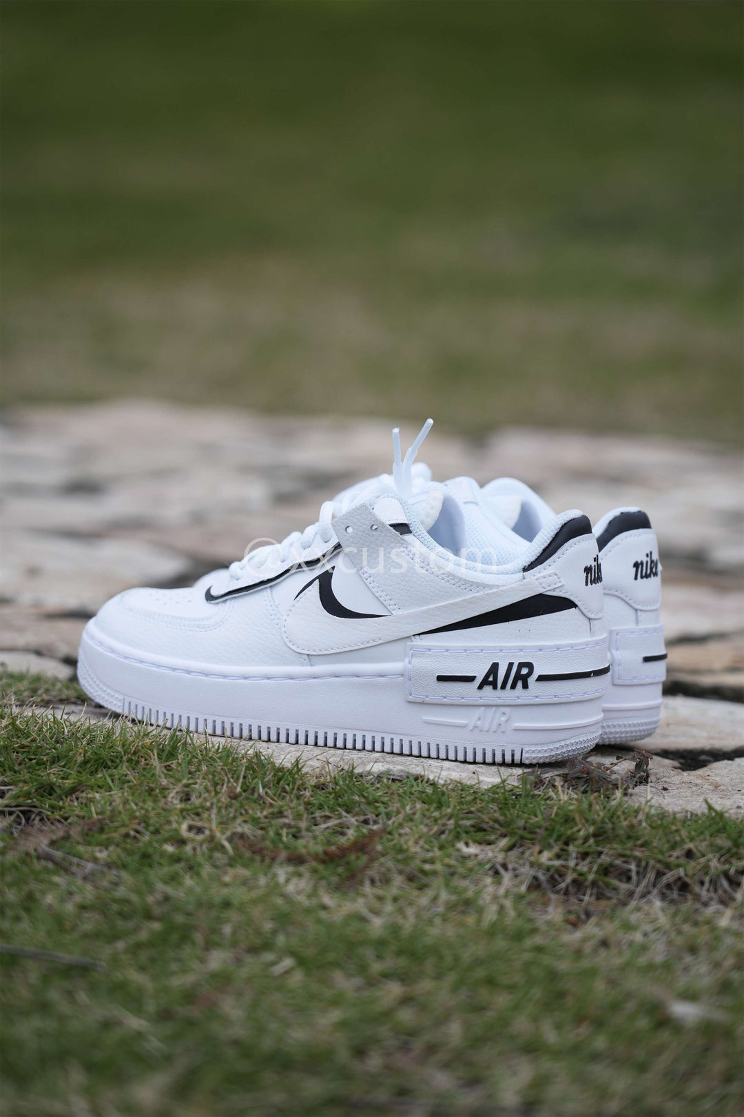 Black Shadow White Custom Air Force 1