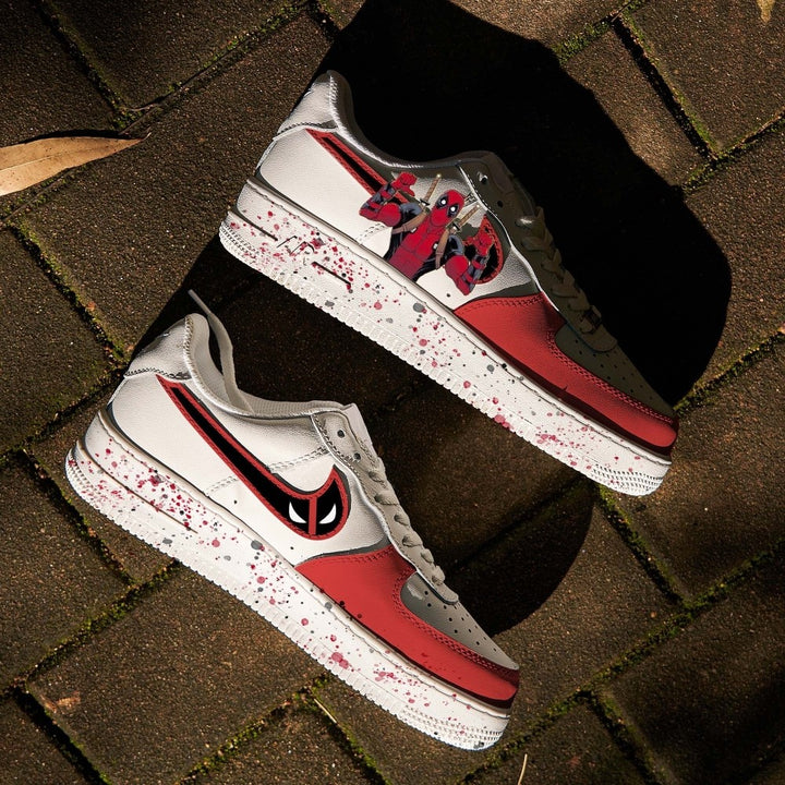 Deadpool Red Black Custom Air Force 1