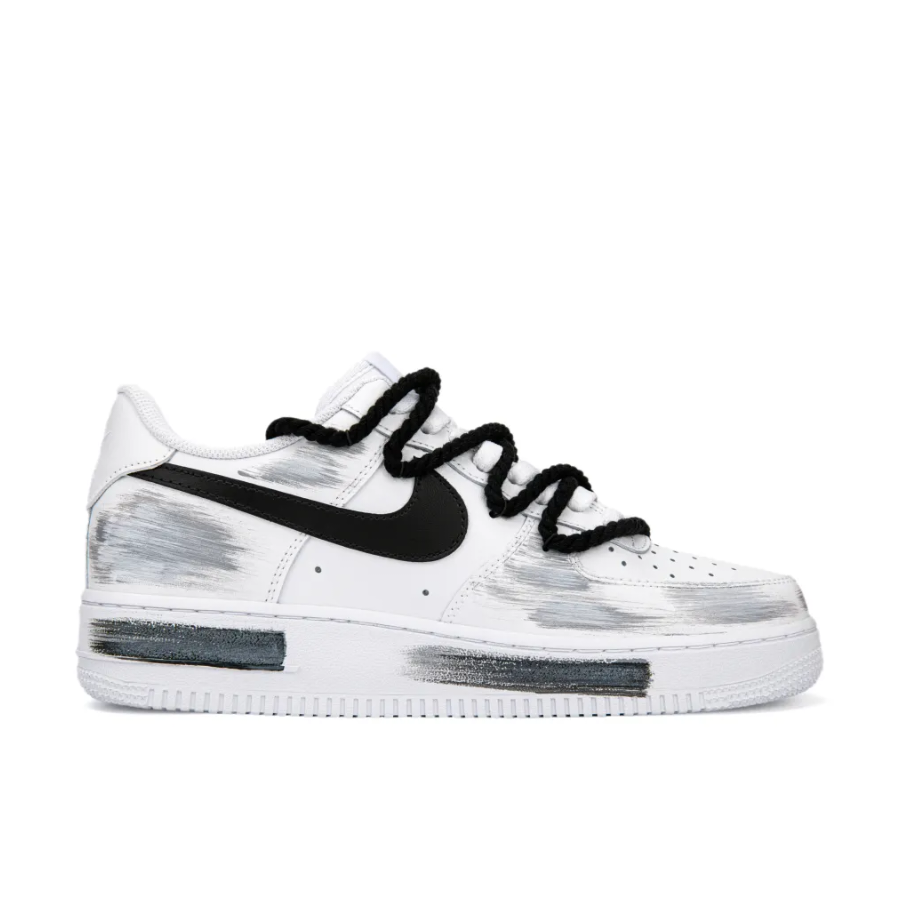 Extra Lace Blcak Gray Custom Air Force 1