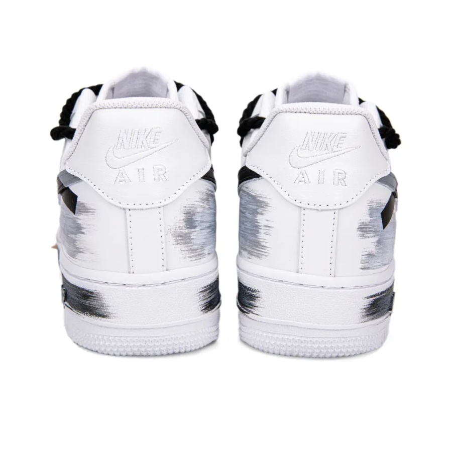 Extra Lace Blcak Gray Custom Air Force 1