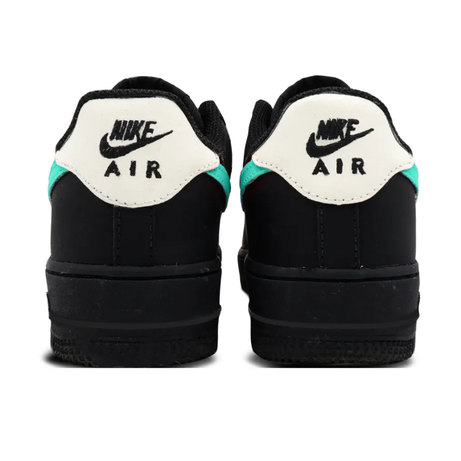 Mint Green Swoosh Shaow Black Custom Air Force 1