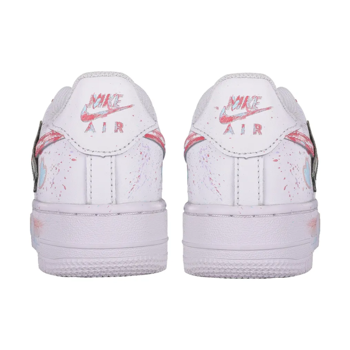 Pink Spray Font Custom Air Force 1